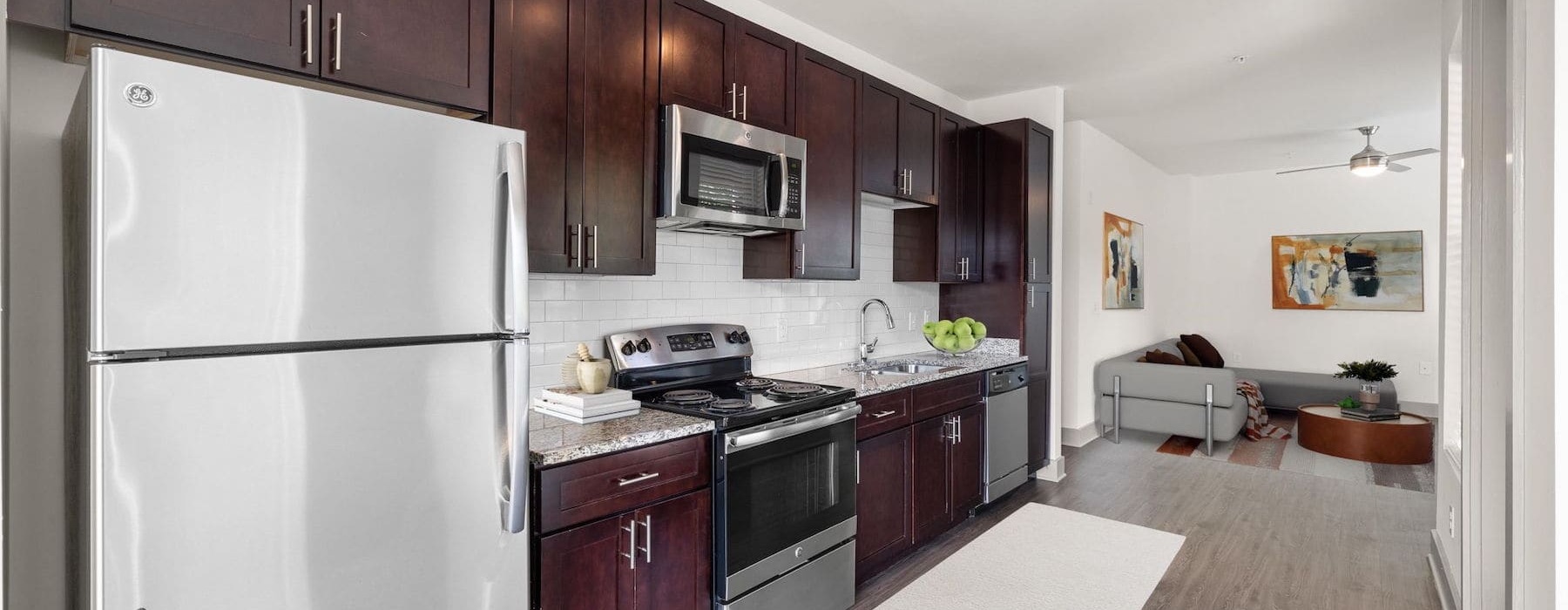 kitchen with ample counter-space and modern appliances