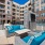 Large outdoor patio located next to the pool 