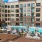 Aerial view of the swimming pool and pool deck 